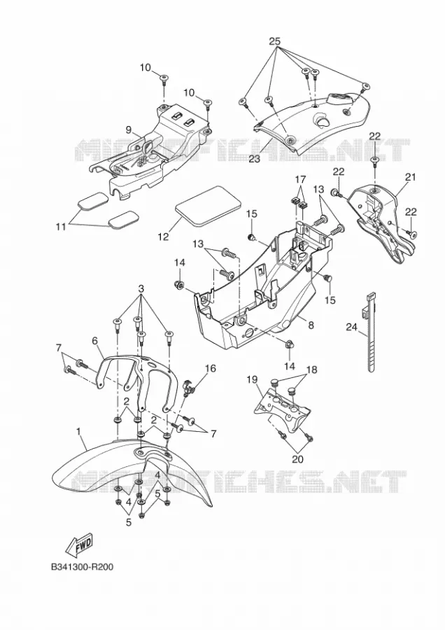 SPATBORD Yamaha MOTO 700 2018 XSR  MTM690