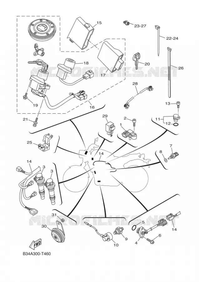 ELECTRISCH 2 Yamaha MOTO 700 2018 XSR  MTM690