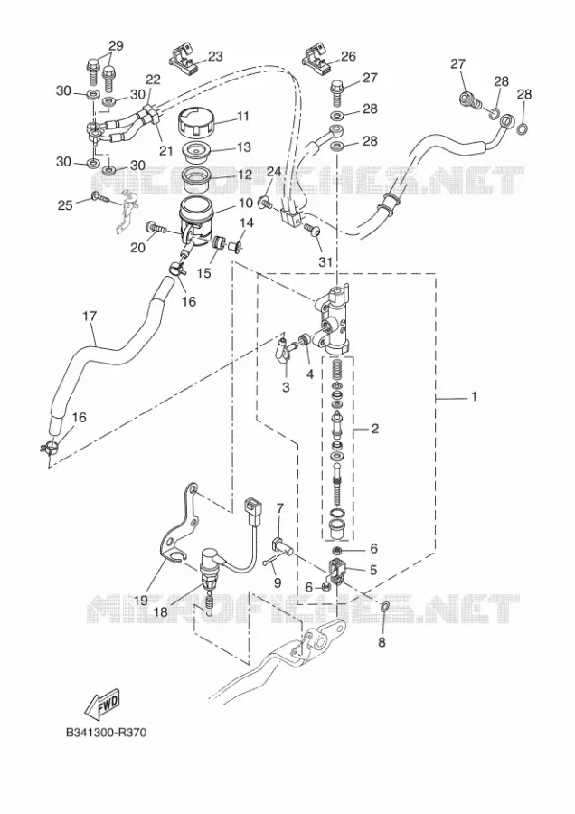 REMPOMP ACHTER Yamaha MOTO 700 2018 XSR  MTM690