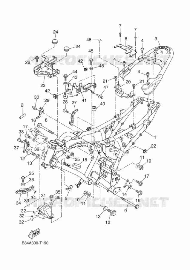 FRAME Yamaha MOTO 700 2018 XSR  MTM690