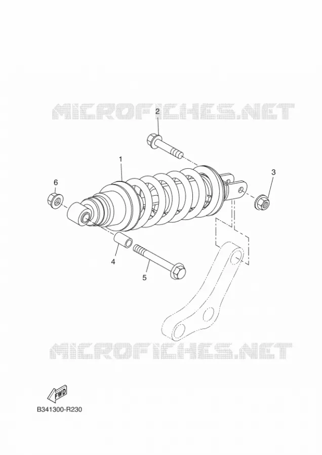 ACHTER SCHOKBREKER Yamaha MOTO 700 2018 XSR 35KW  MTM690-U