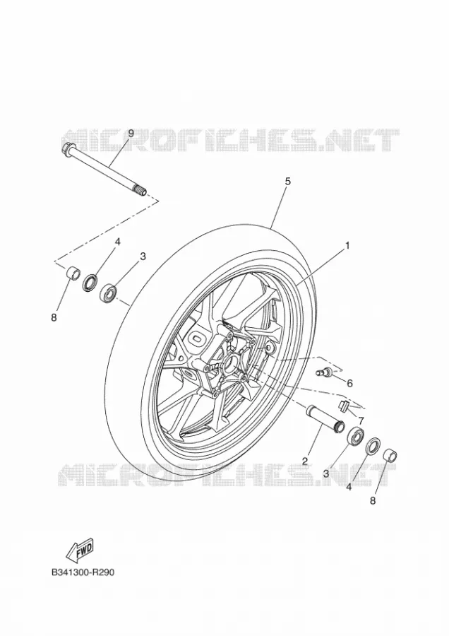 VOORWIEL Yamaha MOTO 700 2018 XSR 35KW  MTM690-U