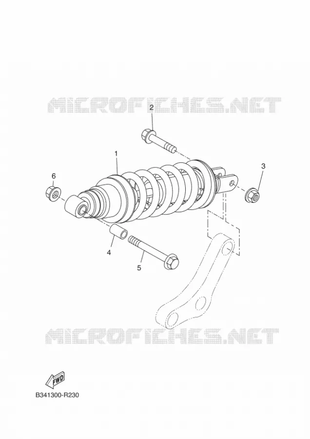 ACHTER SCHOKBREKER Yamaha MOTO 700 2018 XSR 35KW  MTM690-U
