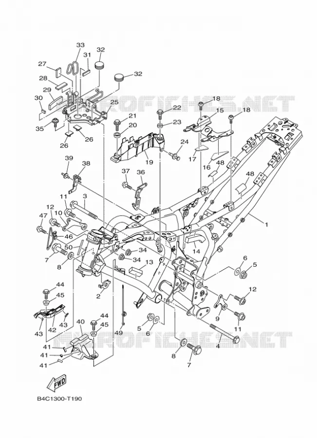 FRAME Yamaha MOTO 700 2018 MT  MTN690-A