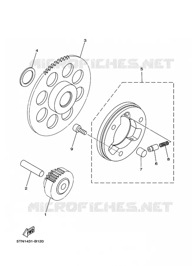 STARTMOTOR KOPPELINGS Yamaha MOTO 110 2018 TTR  TT-R110E
