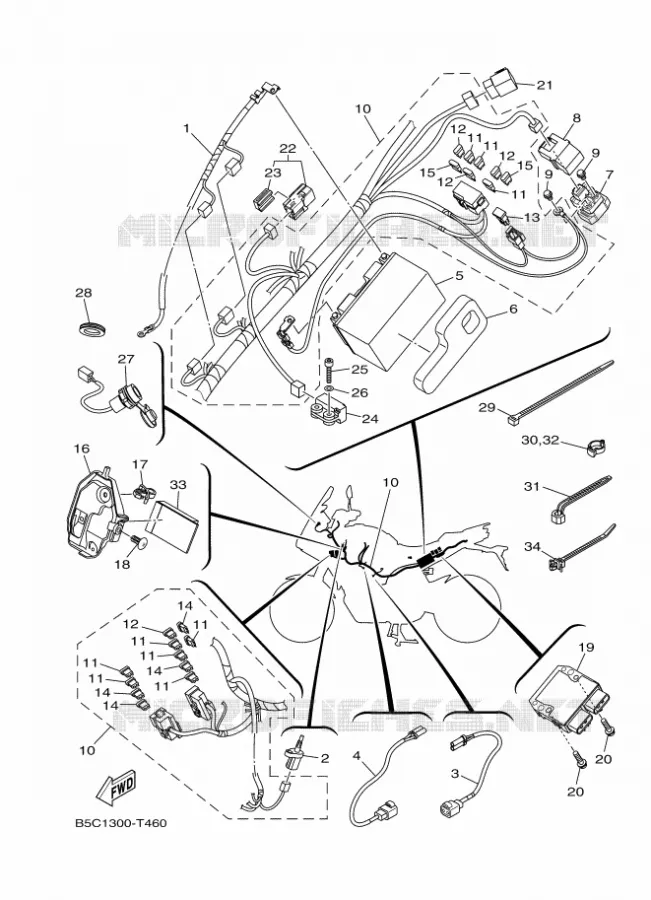 ELECTRISCH 1 Yamaha MOTO 900 2018 TRACER  MTT850
