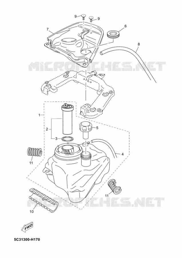 BENZINE TANK Yamaha SCOOTER 50 2012 NEOS 4  YN50F