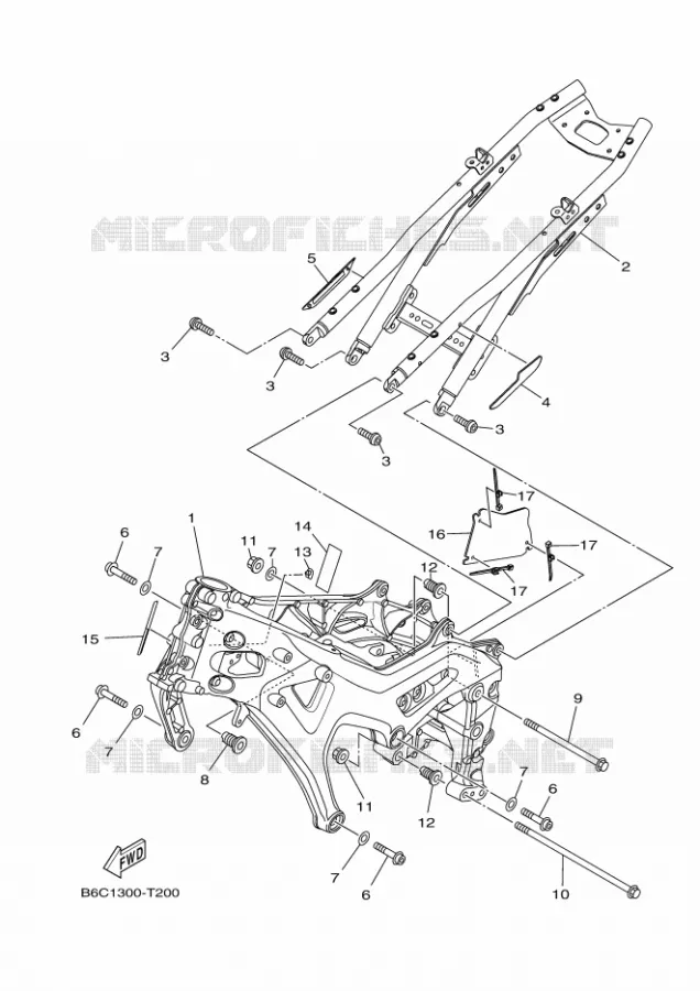 FRAME Yamaha MOTO 900 2018 MT  MTN850D