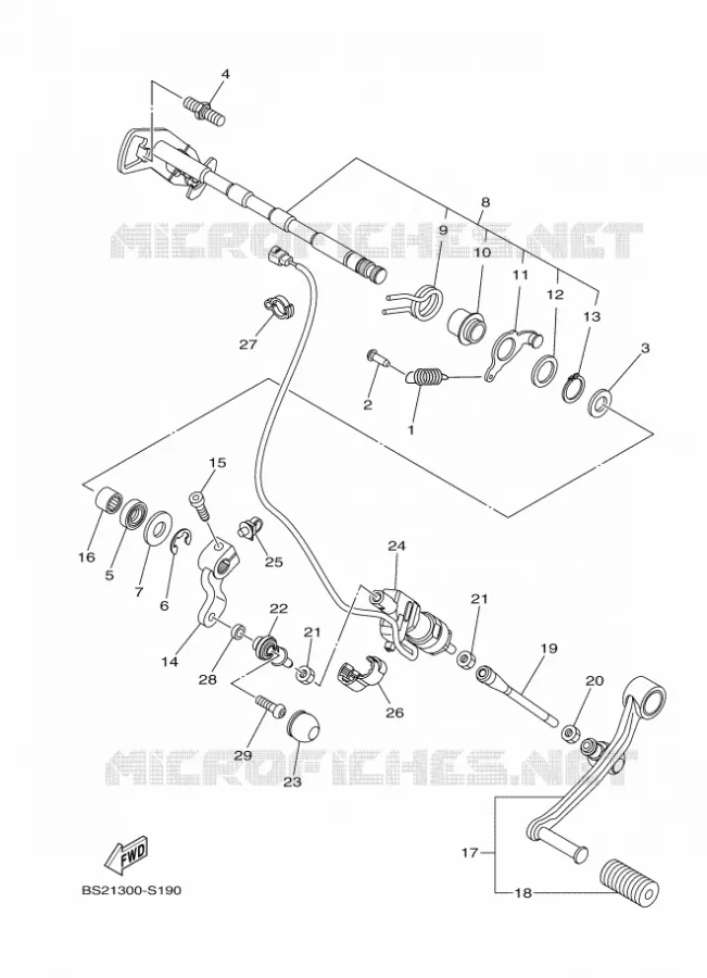 SCHAKEL STANG / PEDAAL Yamaha MOTO 900 2018 MT  MTN850D