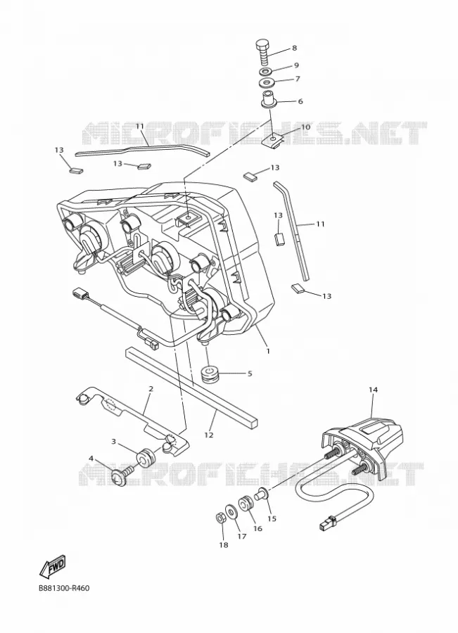 ACHTERLICHT Yamaha MOTO 1300 2018 FJR  FJR1300-A