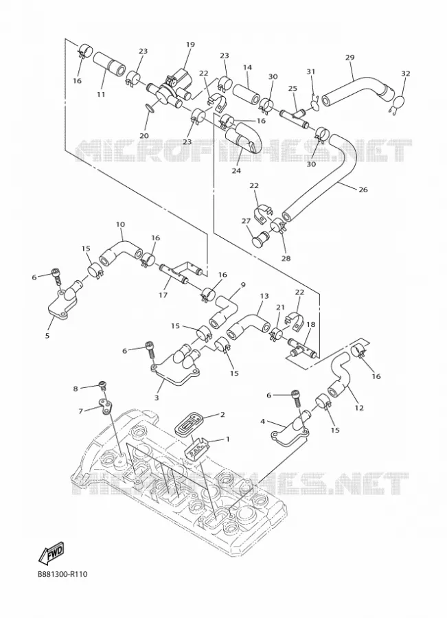 AIR INDUCTION SYSTEM AIS Yamaha MOTO 1300 2018 FJR  FJR1300-A