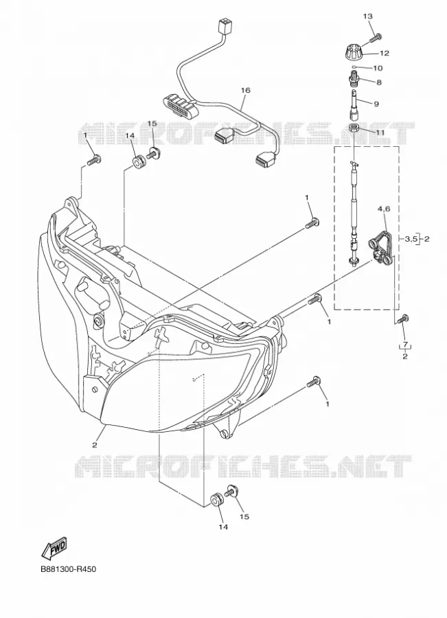KOPLAMP Yamaha MOTO 1300 2018 FJR  FJR1300-A