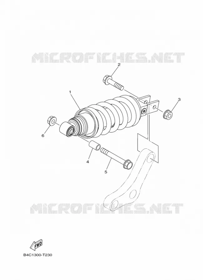 ACHTER SCHOKBREKER Yamaha MOTO 700 2018 MT 35KW  MTN690-U