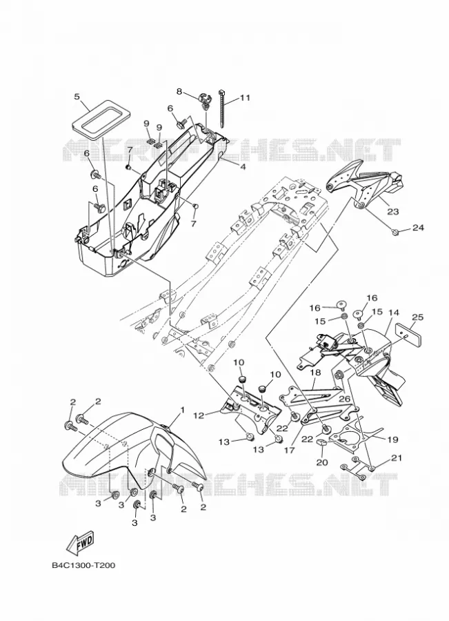SPATBORD Yamaha MOTO 700 2018 MT 35KW  MTN690-U
