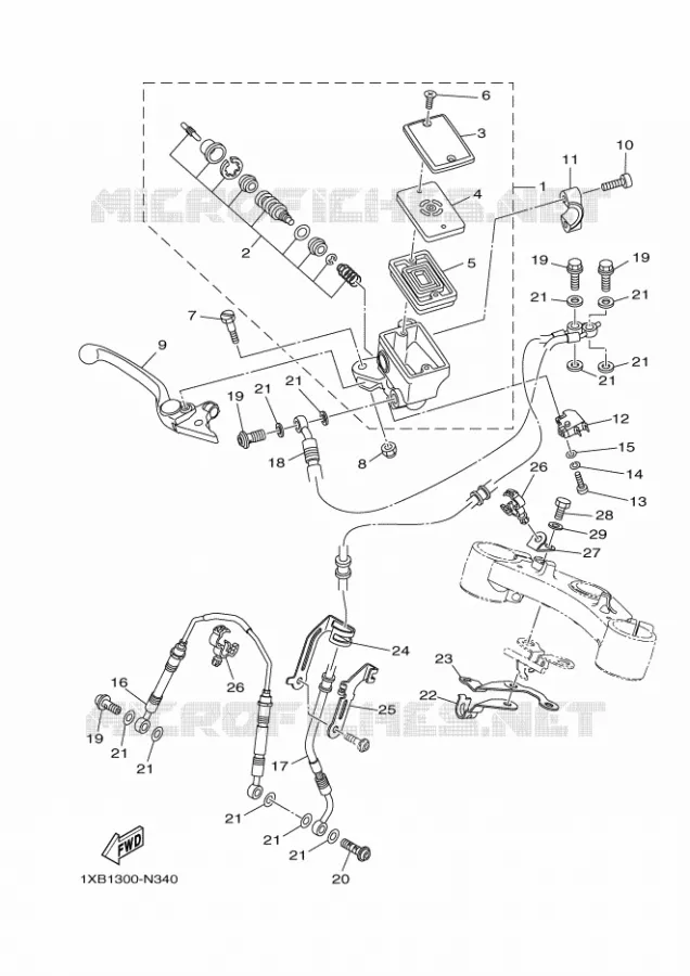 REMPOMP VOOR Yamaha MOTO 700 2018 MT 35KW  MTN690-U