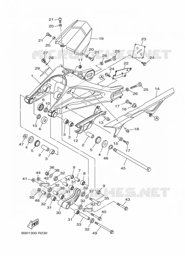 ACHTERBRUG Yamaha MOTO 900 2018 XSR  MTM850