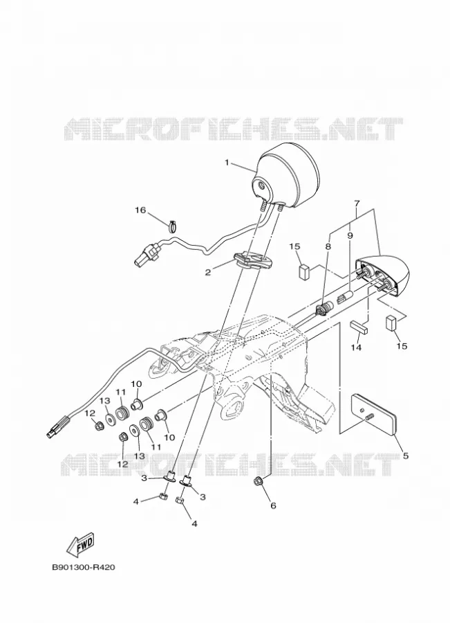 ACHTERLICHT Yamaha MOTO 900 2018 XSR  MTM850