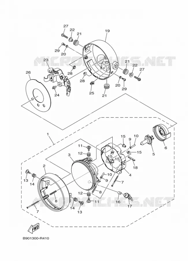 KOPLAMP Yamaha MOTO 900 2018 XSR  MTM850