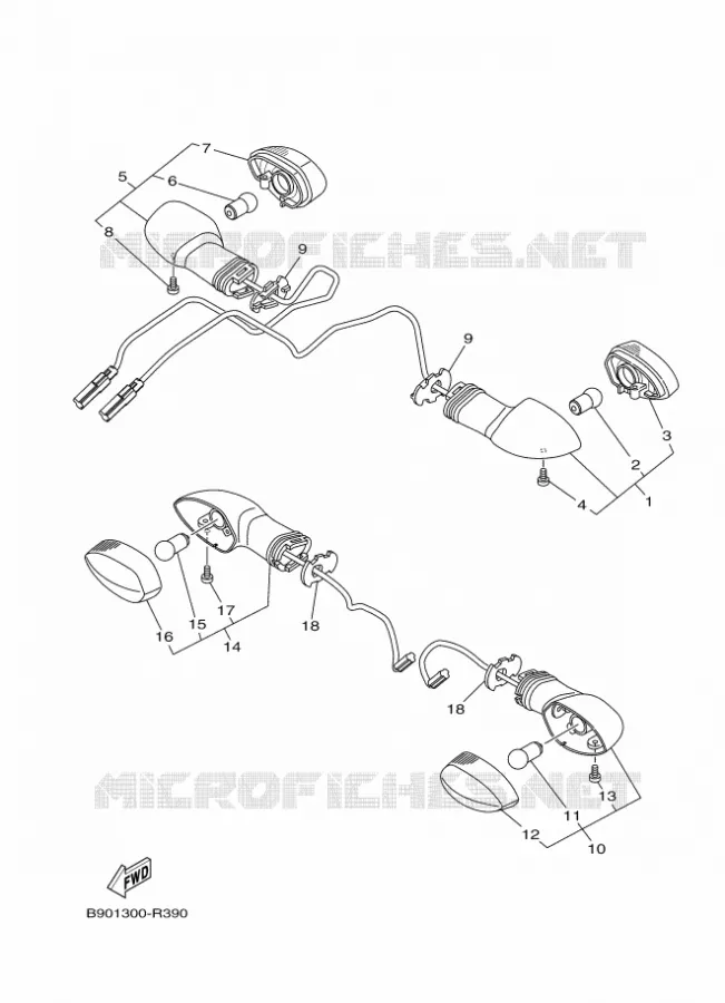 KNIPPERLICHT Yamaha MOTO 900 2018 XSR  MTM850