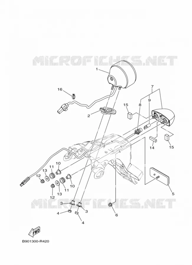 ACHTERLICHT Yamaha MOTO 900 2018 XSR  MTM850