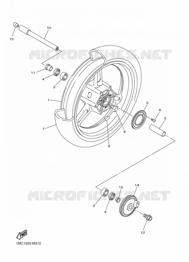 VOORWIEL Yamaha MOTO 1300 2018 FJR AS  FJR1300-AS