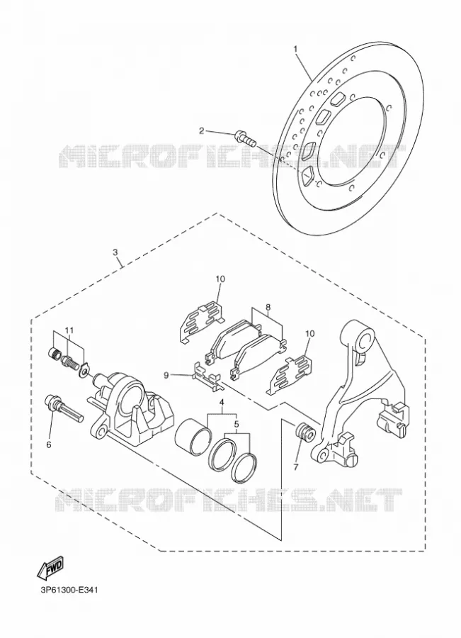 REMKLAUW ACHTER Yamaha MOTO 1300 2018 FJR AS  FJR1300-AS