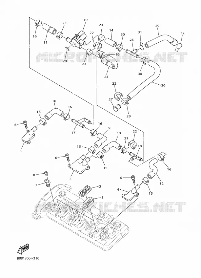 AIR INDUCTION SYSTEM AIS Yamaha MOTO 1300 2018 FJR AS  FJR1300-AS