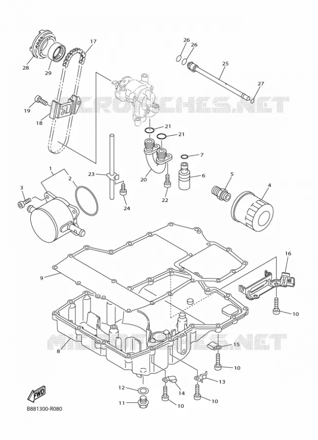 OLIEKOELER Yamaha MOTO 1300 2018 FJR AS  FJR1300-AS
