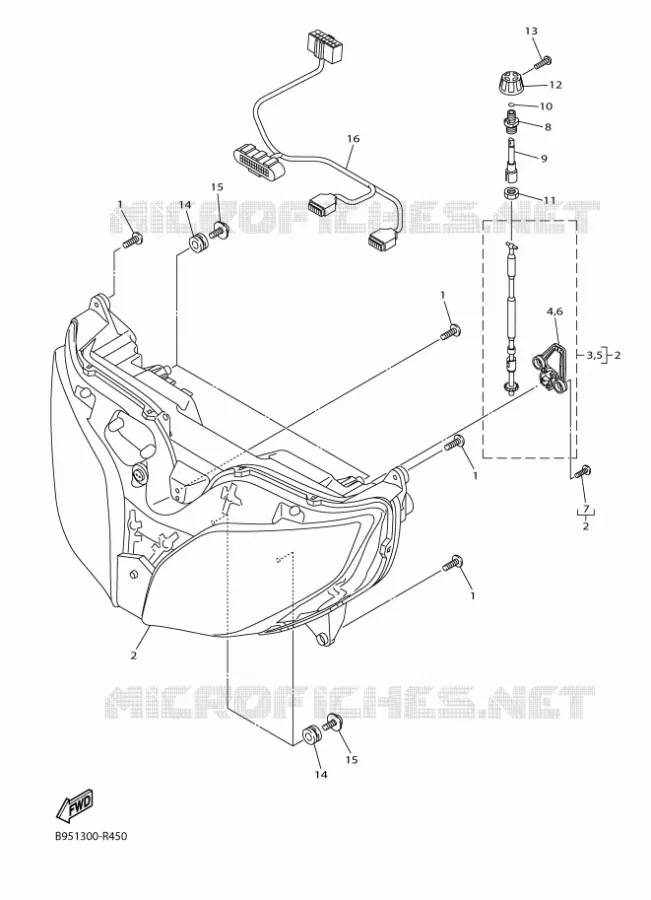 KOPLAMP Yamaha MOTO 1300 2018 FJR AE  FJR1300-AE