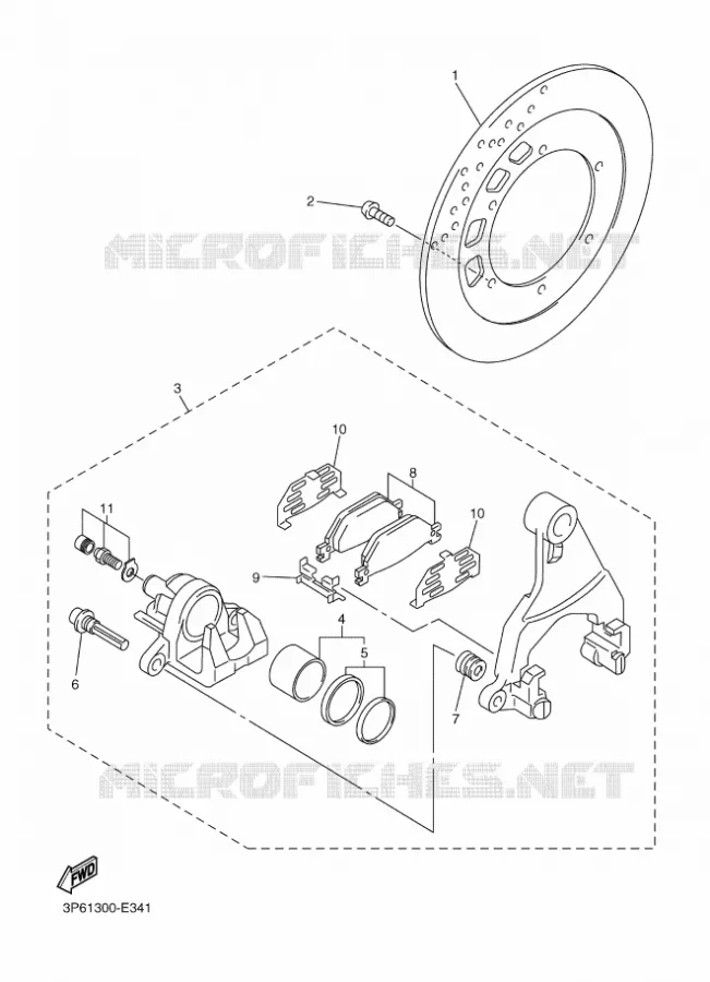 REMKLAUW ACHTER Yamaha MOTO 1300 2018 FJR AE  FJR1300-AE