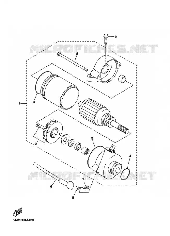 STARTMOTOR Yamaha MOTO 1300 2018 FJR AE  FJR1300-AE