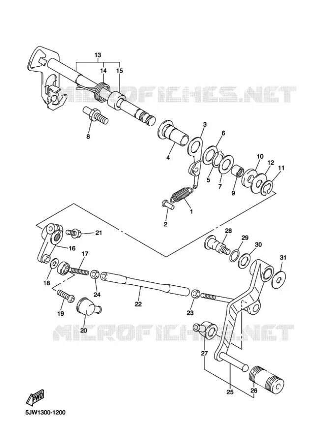 SCHAKEL STANG / PEDAAL Yamaha MOTO 1300 2018 FJR AE  FJR1300-AE