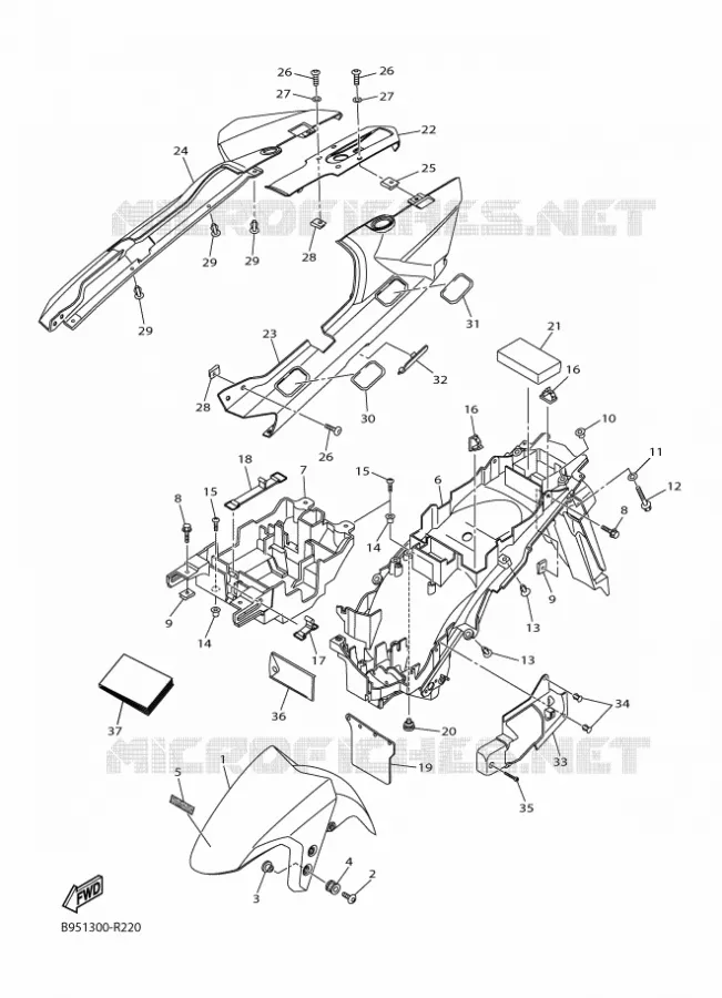 SPATBORD Yamaha MOTO 1300 2018 FJR AE  FJR1300-AE