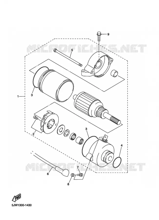 STARTMOTOR Yamaha MOTO 1300 2018 FJR AE  FJR1300-AE