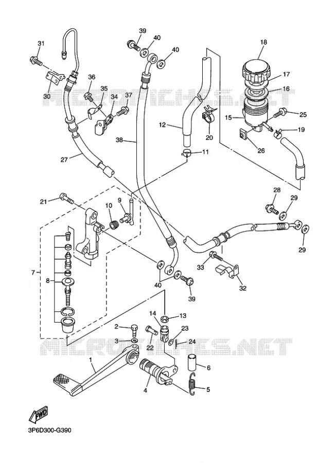 REMPOMP ACHTER Yamaha MOTO 1300 2018 FJR AE  FJR1300-AE