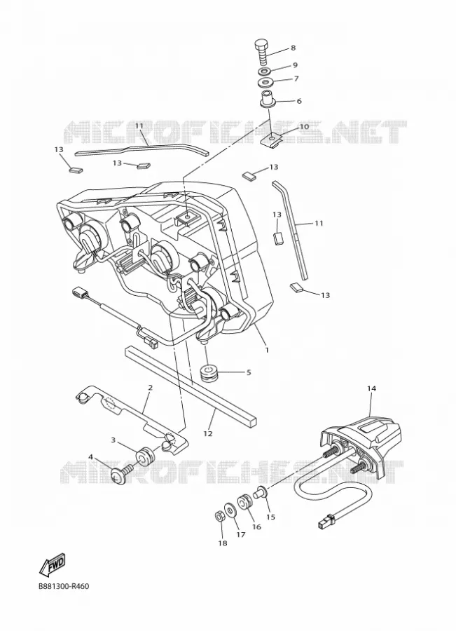 ACHTERLICHT Yamaha MOTO 1300 2018 FJR AE  FJR1300-AE