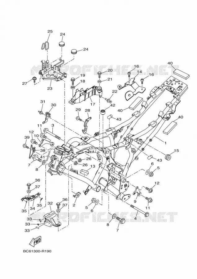 FRAME Yamaha MOTO 700 2018 TRACER  MTT690-A