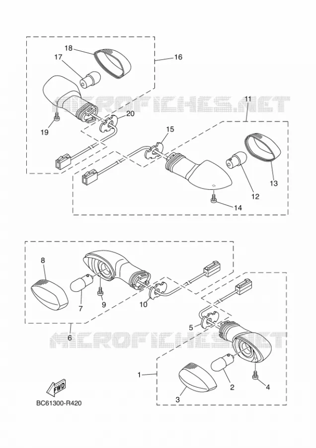 KNIPPERLICHT Yamaha MOTO 700 2018 TRACER  MTT690-A