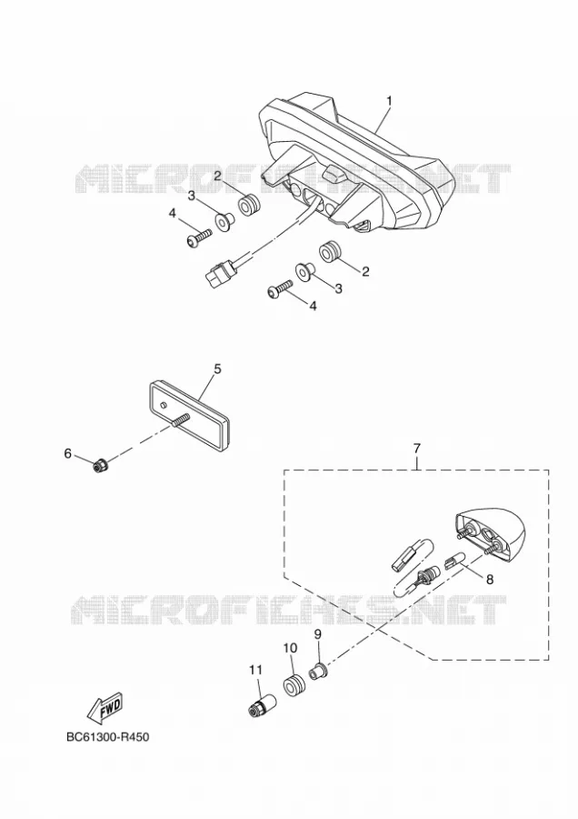 ACHTERLICHT Yamaha MOTO 700 2018 TRACER 35KW  MTT690-U