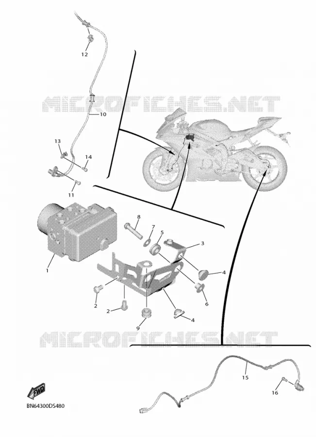 ELECTRISCH 3 Yamaha MOTO 600 2018 R6  YZF600