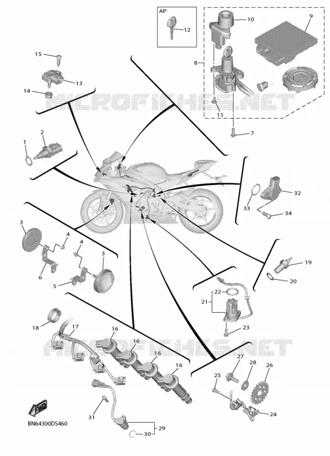 ELECTRISCH 1 Yamaha MOTO 600 2018 R6  YZF600
