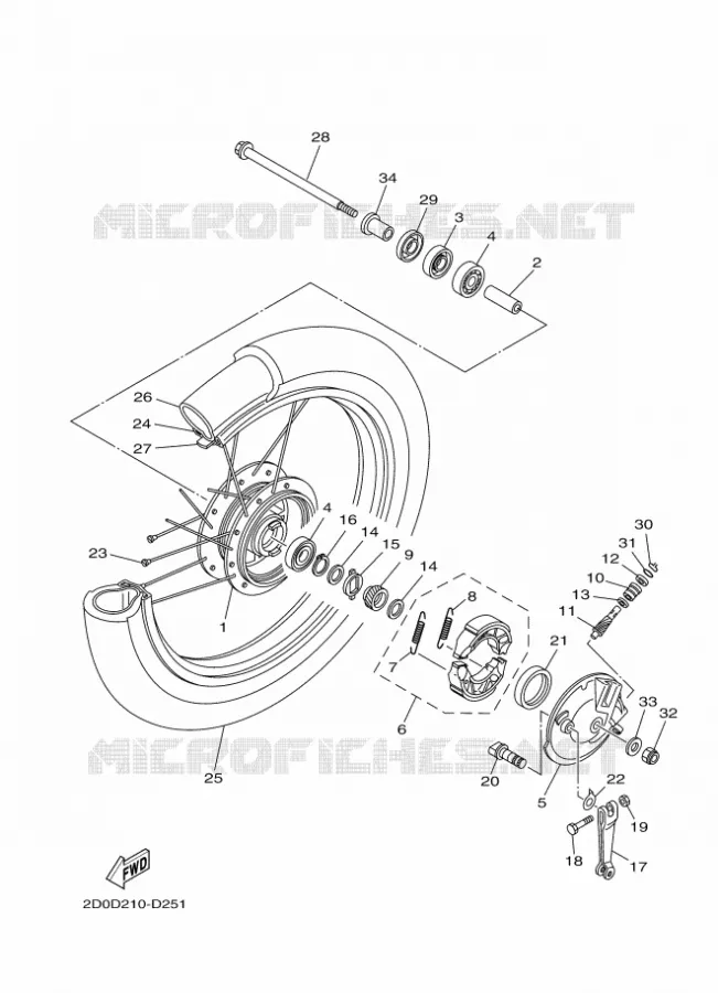 VOORWIEL Yamaha MOTO 125 2018 YBR  YBR125E
