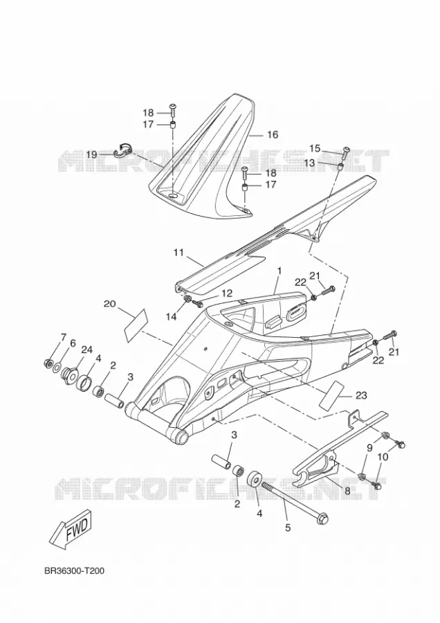 ACHTERBRUG Yamaha MOTO 125 2018 MT  MT125-A