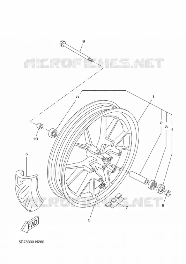 VOORWIEL Yamaha MOTO 125 2018 MT  MT125-A
