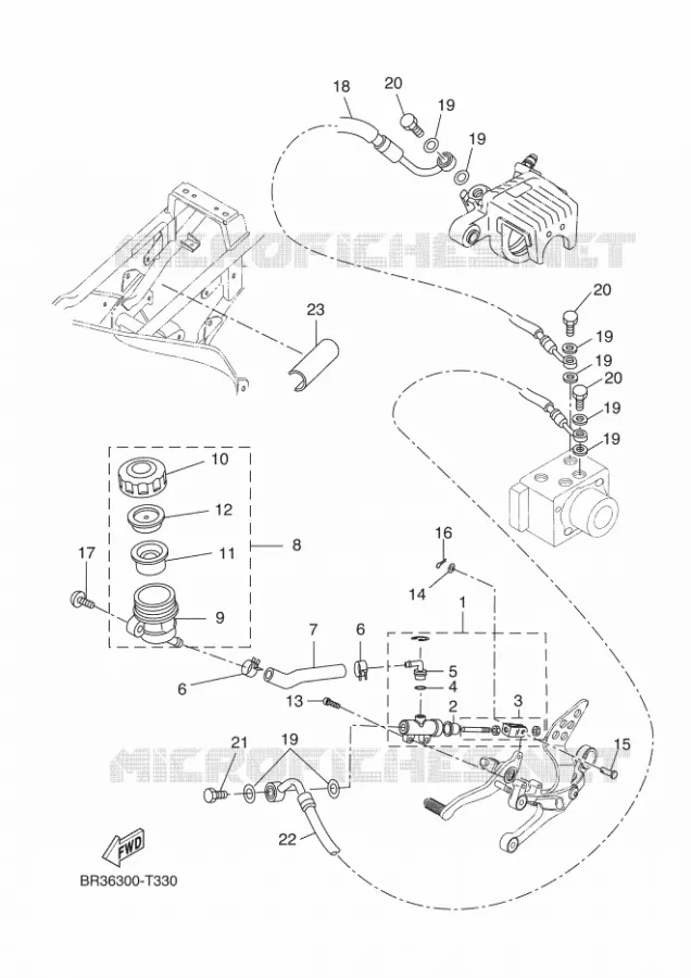 REMPOMP ACHTER Yamaha MOTO 125 2018 MT  MT125-A