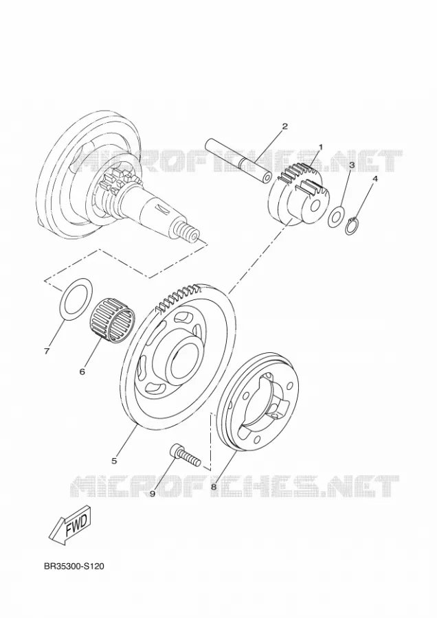 STARTMOTOR KOPPELINGS Yamaha MOTO 125 2018 MT  MT125-A