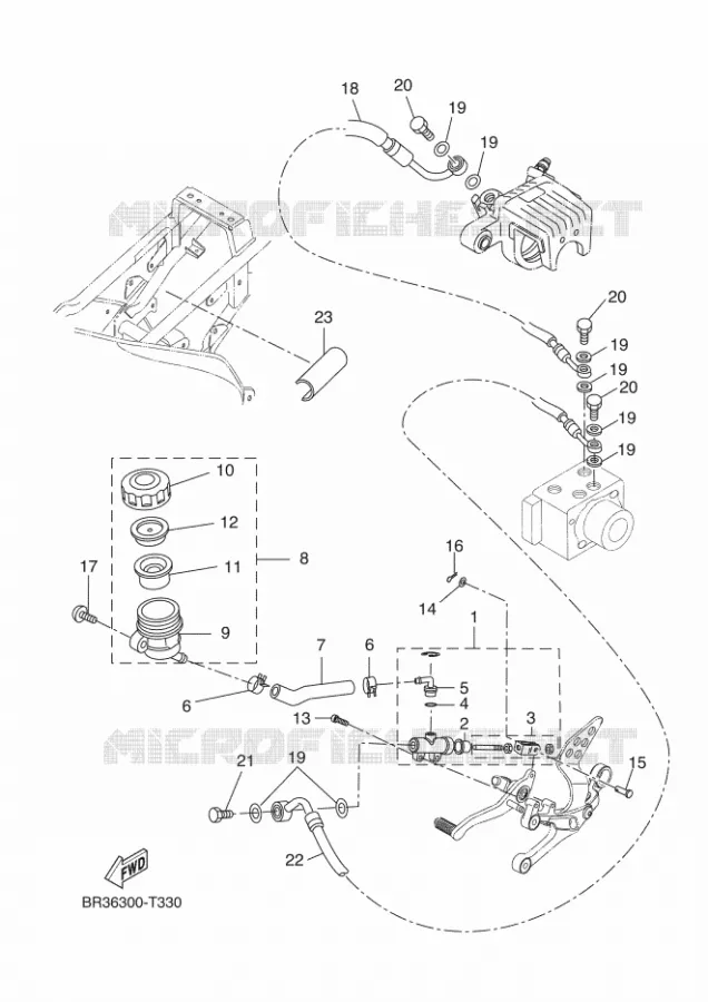 REMPOMP ACHTER Yamaha MOTO 125 2018 MT  MT125-A