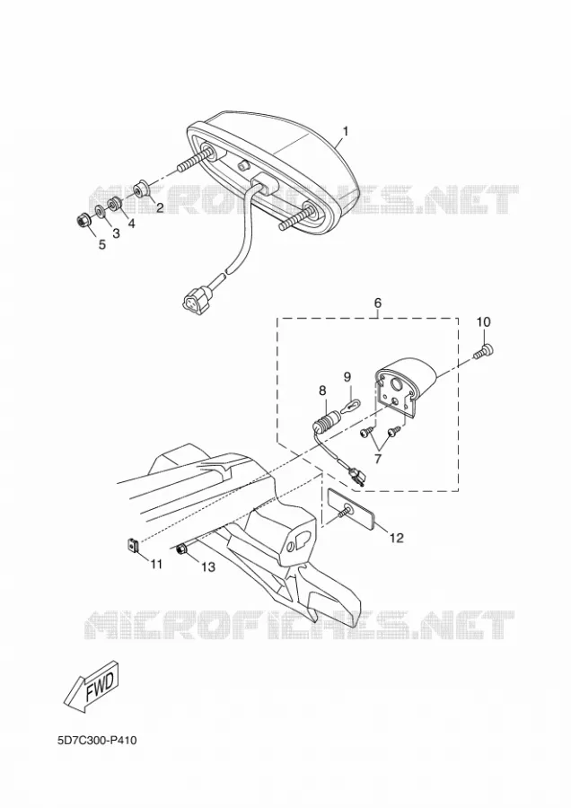 LANTERNA TRASEIRA Yamaha MOTO 125 2018 MT  MT125-A