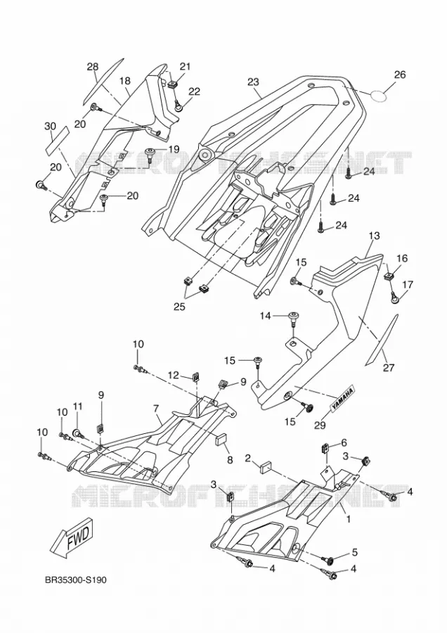 TAMPA LATERAL Yamaha MOTO 125 2018 MT  MT125-A