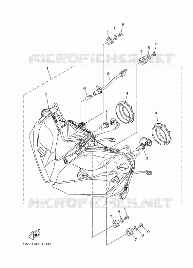 KOPLAMP Yamaha MOTO 300 2018 R3  YZF-R3A